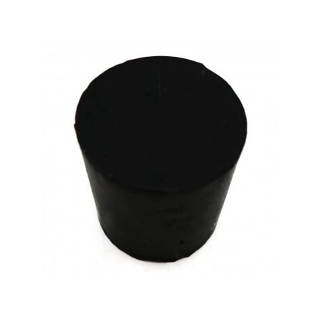 United Scientific Laboratory Grade Rubber Stopper, Black SBR Rubber, Size No 4, 26 x 20 x 25mm, 28 per Package, 28PK 259150-4